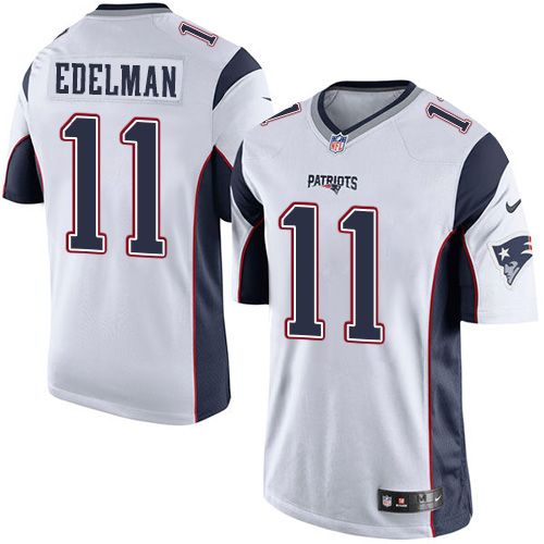 Youth Elite Julian Edelman Nike Jersey White Road - #11 NFL New England Patriots